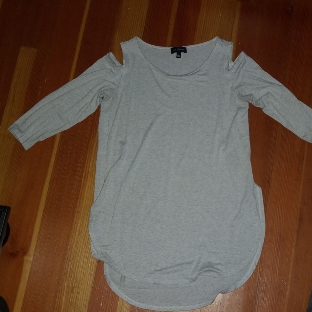 The Limited 3/4 sleeve open shoulder top